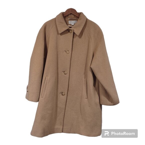Larry Levine Jackets & Blazers - Vintage Larry Levine Italian 100% Camel Hair Coat Size 14